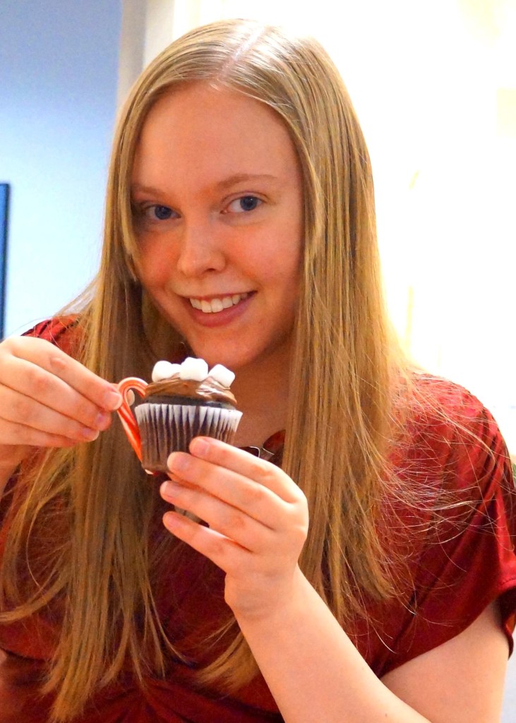 Enjoying a Hot Chocolate Cupcake