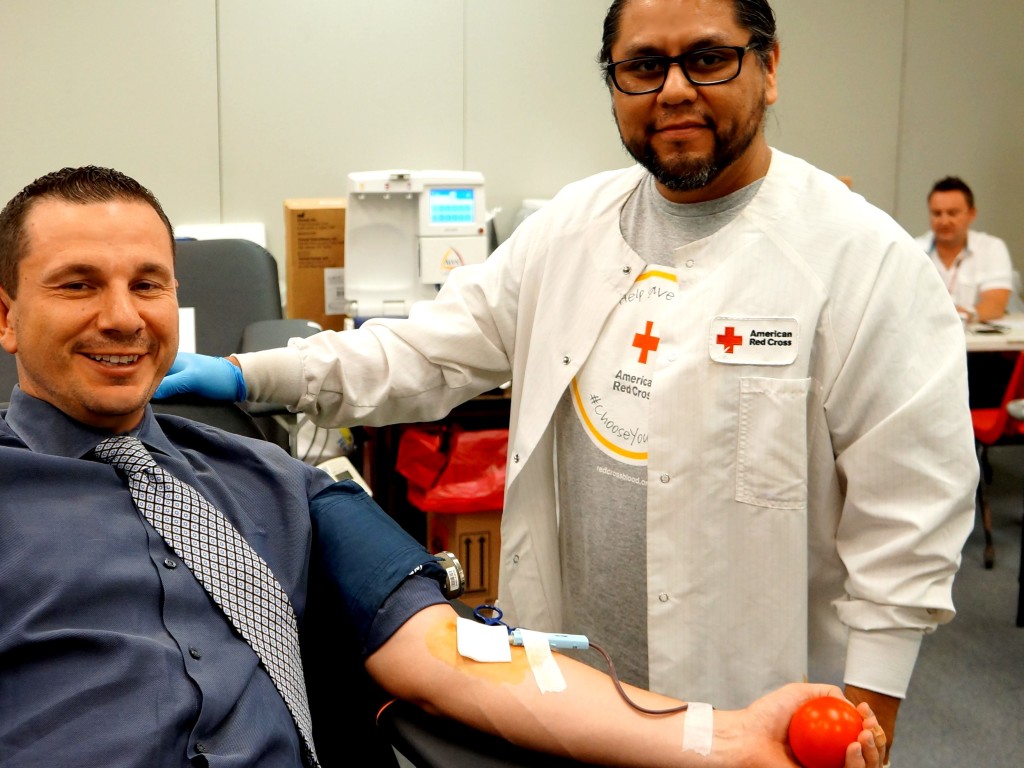 President Tyler Burgess Donates Blood Cropped 2